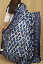 Stunning Blue Digital Printed Art Silk Dupatta - Luxurion World