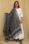 Stunning Black Digital Printed Art Silk Bandhani Design Dupatta - Luxurion World
