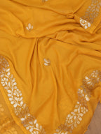 Yellow Gota Patti Chiffon Dupatta - Ethnic Elegance - Luxurion World