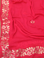 Pink Gota Patti Work Chiffon Dupatta - Luxurion World