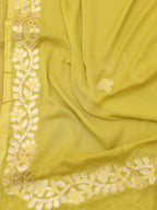 Green Gota Patti Work Chiffon Dupatta - Luxurion World