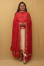 Beautiful Pink Gota Patti Chiffon Dupatta - Luxurion World