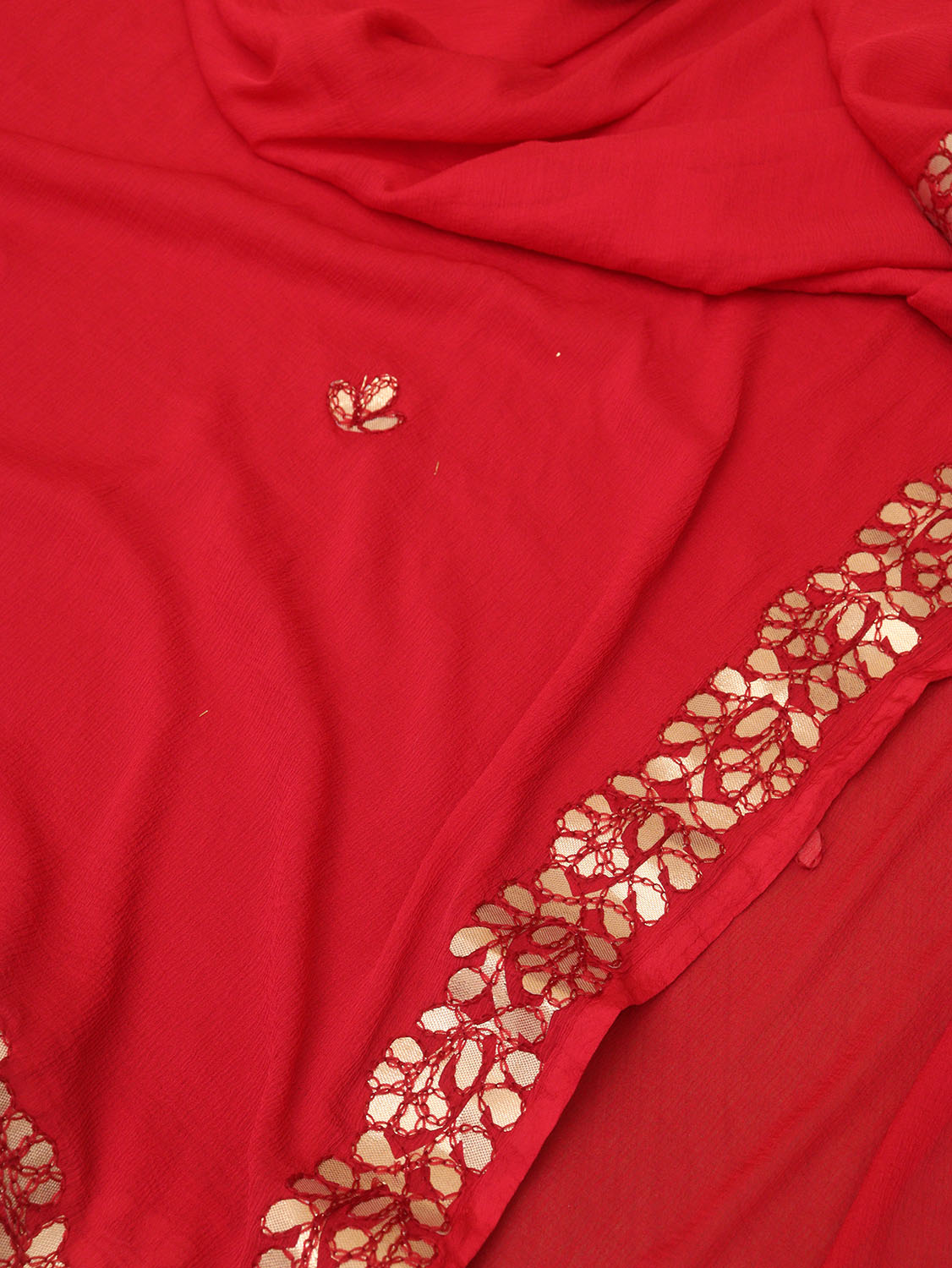Beautiful Pink Gota Patti Chiffon Dupatta - Luxurion World