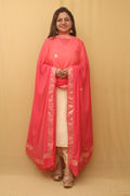 Chic Pink Gota Patti Chiffon Dupatta - Luxurion World