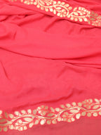 Chic Pink Gota Patti Chiffon Dupatta - Luxurion World