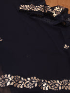 Blue Gota Patti Work Chiffon Dupatta - Luxurion World