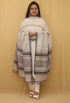 Handcrafted Pastel Bhujodi Cotton Dupatta with Intricate Embroidery - Luxurion World
