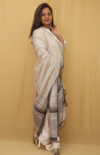 Handcrafted Pastel Bhujodi Cotton Dupatta with Intricate Embroidery - Luxurion World