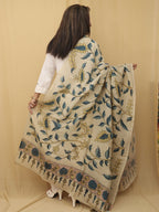Stunning Off White Kalamkari Pure Silk Dupatta for Elegant Look - Luxurion World