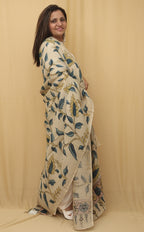 Stunning Off White Kalamkari Pure Silk Dupatta for Elegant Look - Luxurion World