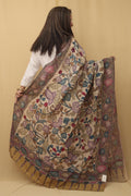 Stylish Multicolor Kalamkari Pure Silk Dupatta for Fashionable Look - Luxurion World