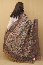 Stylish Multicolor Kalamkari Pure Silk Dupatta for Fashionable Look - Luxurion World