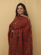 Stunning Red Pen Kalamkari Pure Silk Dupatta for Elegant Style - Luxurion World