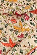 Vibrant Multicolor Hand Embroidered Kantha Tussar Silk Dupatta - Luxurion World