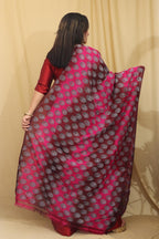 Multicolor Hand Embroidered Kantha Block Printed Pure Tussar Silk Dupatta - Luxurion World