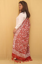 Stunning Red Georgette Dupatta with Elegant Embroidery - Luxurion World
