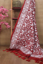 Stunning Red Georgette Dupatta with Elegant Embroidery - Luxurion World