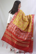 Stunning Yellow Patola Silk Dupatta - with a beautifully handcrafted matching tassel - Luxurion World