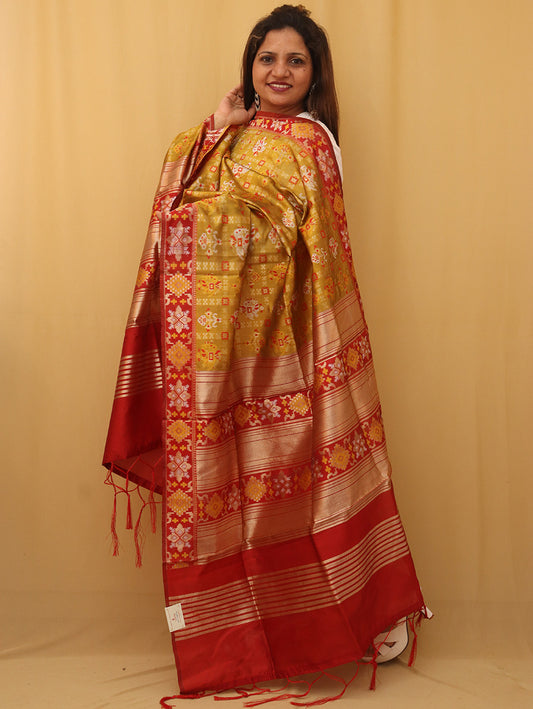 Yellow Patola Silk Dupatta - Luxurion World