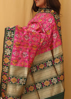 Pink Patola Silk Dupatta - Luxurion World
