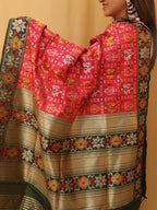 Red Patola Silk Dupatta - Luxurion World