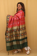 Red Patola Silk Dupatta - Luxurion World