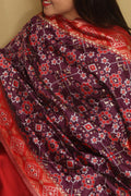 Elegant Purple Patola Silk Dupatta - Luxurion World