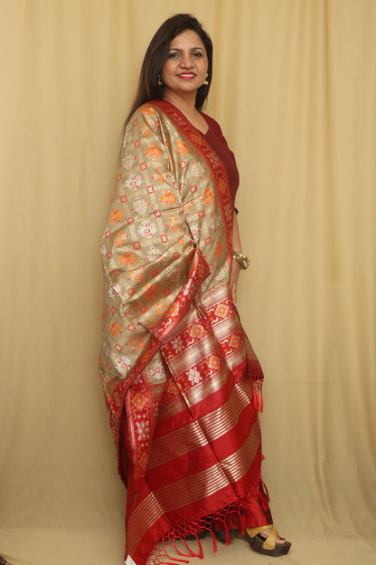 Soft and Stylish Pastel Patola Silk Dupatta - Luxurion World