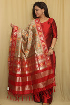 Soft and Stylish Pastel Patola Silk Dupatta - Luxurion World