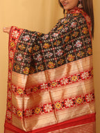 Black Patola Silk Dupatta - Luxurion World