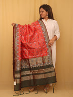 Red Patola Silk Dupatta - Luxurion World