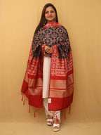 Black Patola Silk Dupatta - Luxurion World
