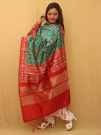 Green Patola Silk Dupatta - Luxurion World