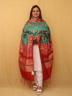 Green Patola Silk Dupatta - Luxurion World