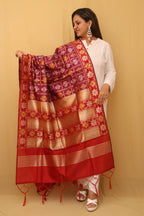 Purple Patola Silk Dupatta - Luxurion World