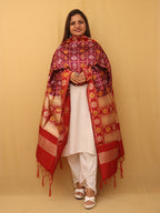 Purple Patola Silk Dupatta - Luxurion World
