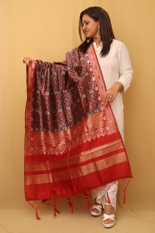 Elegant Purple Silk Dupatta for Women - Luxurion World