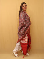 Elegant Purple Silk Dupatta for Women - Luxurion World
