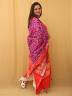 Purple Patola Silk Dupatta - Luxurion World