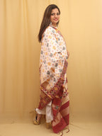Off White Patola Silk Dupatta - Luxurion World