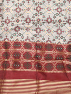 Elegant Off White Patola Silk Dupatta - Luxurion World