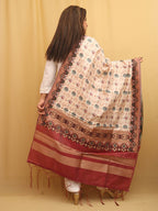 Off White Patola Silk Dupatta - Luxurion World