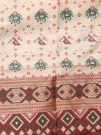 Off White Patola Silk Dupatta - Luxurion World