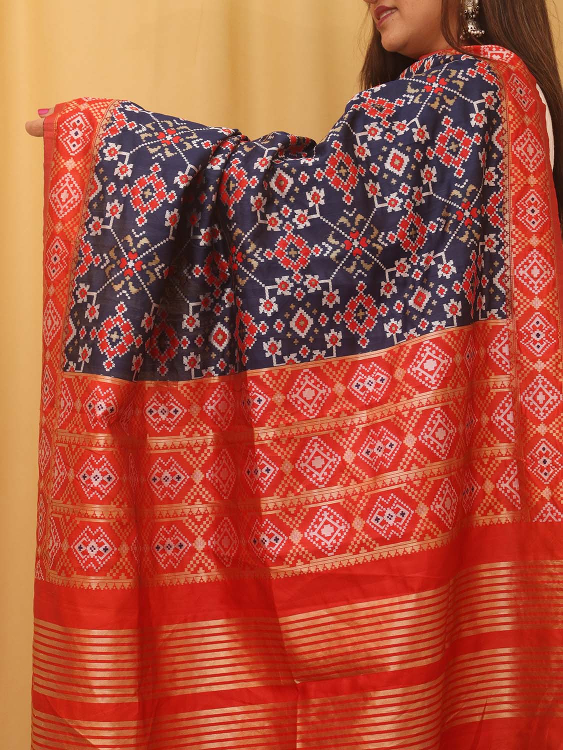 Blue Patola Silk Dupatta - Luxurion World
