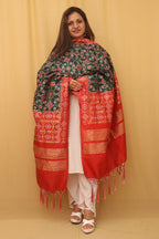Green Patola Silk Dupatta - Luxurion World