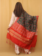 Green Patola Silk Dupatta - Luxurion World