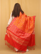 Orange Patola Silk Dupatta - Luxurion World