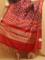 Maroon Patola Silk Dupatta - Luxurion World