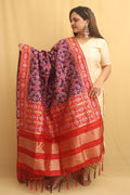 Purple Patola Silk Traditional Design Dupatta - Luxurion World