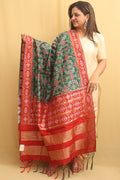 Green Patola Silk Dupatta - Luxurion World
